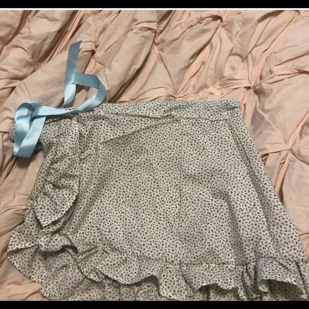 handmade brandy melville inspired floral skirt